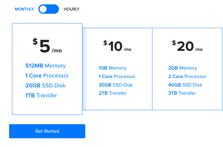 DigitalOcean Pricing